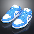 Blue And White Casual Sports Shoes With Comfortable Design For Daily Use