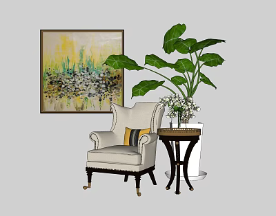 Single sofa 3d model