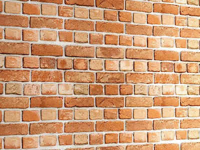 Decorative Rustic Brick Wall with Textured Warm Brown Bricks Design 3d model