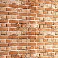 Decorative Rustic Brick Wall with Textured Warm Brown Bricks Design 3d model
