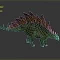 Realistic 3D Rendering Of Stegosaurus Dinosaur With Spiked Plates And Textured Skin