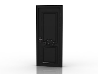 American interior door solid wood door 3d model