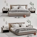 Modern Double Bed 3d model