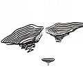 Elegant Modern Curved Wave Layered Wireframe Chandelier With Suspended Design For Interior Decor