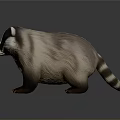 Realistic Badger Figurine With Black And White Facial Markings And Brown Fur