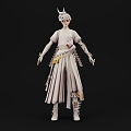 Junior Samurai Secondary Figure Game Figure Samurai Junior Mask 3d model