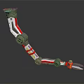 Innovative Robotic Character Mechanical Arm With Red White Sections And Articulated Metal Joints