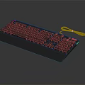 Sleek Wired Computer Keyboard With Full Layout And USB Cable For Desktop Use