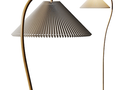 Fabric lampshade floor lamp model