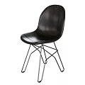 Modern Black Single Chair With Sleek Metal Frame And Stylish Design