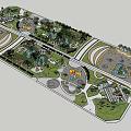 Park Landscape Design With Green Spaces Walking Paths Play Areas And Water Features