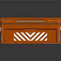 Orange Household Storage Box With White Logo And Stripes For Daily Use