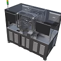 Automatic double-head lock-pay assembly all-in-one machine 3d model