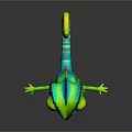 Lizard Anime Lizard Chameleon Cartoon Lizard Reptile Cold Blooded Animal Reptile Class 3d model