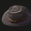 Stylish Brown Woven Hat With Leather Belt Buckle Design