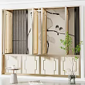 new chinese style window metal window 3d model