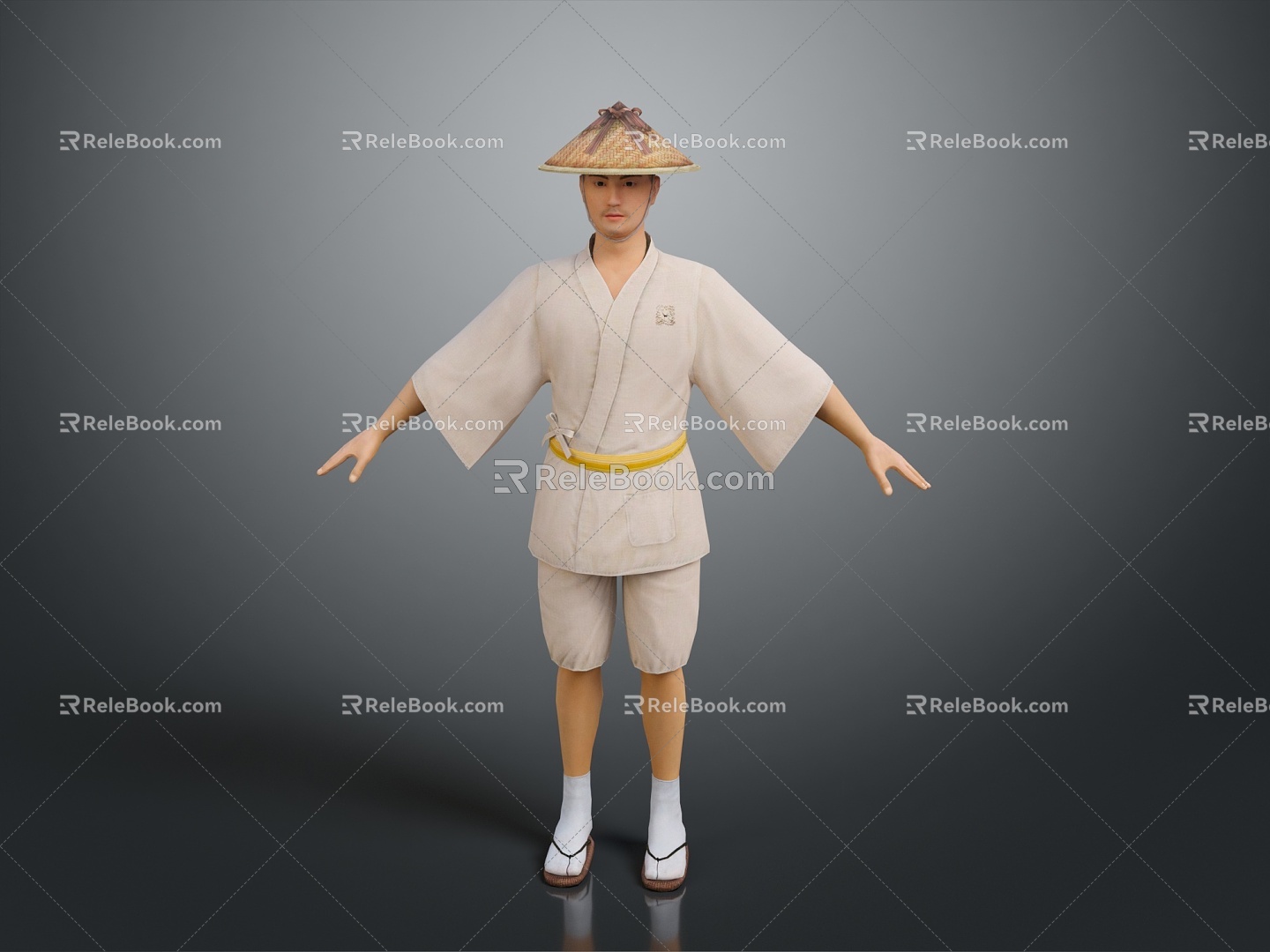 Men's Kimono Men's Kimono Japanese Men Men Men Handsome Men Young Teenagers Male Characters 3d model