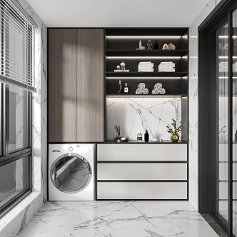 Modern Balcony Laundry 3d model