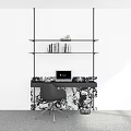 Modern Desk Computer Desk Workbench Desk Chair Desk Table 3d model