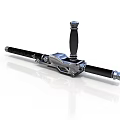 Modern Weapon Design With Silver Metal Components Black Grip And Long Rod Structure