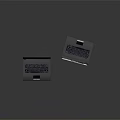 Modern Open Laptop Displaying Images And Closed Laptop With Brand Logo