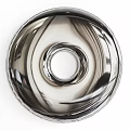 Modern Silver Decorative Mirror With Spiral Round Pattern For Home Interior 3d model