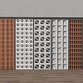Modern Room Dividers Featuring Diverse Design Patterns And Materials 3d model