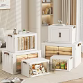 White Storage Boxes With Clear Windows And Doors Storing Books Toys Snacks Tidy Room