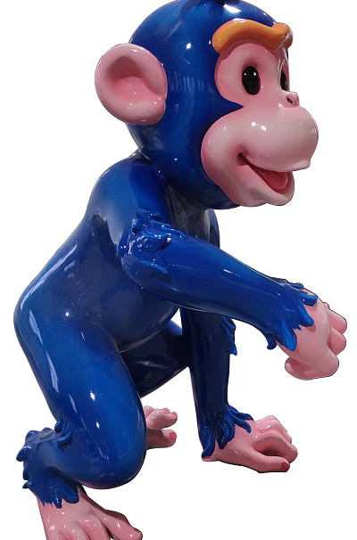 Glossy Blue Reptile Sculpture With Smooth Texture And Vibrant Color 3d model Glossy Blue Reptile Sculpture With Smooth Texture And Vibrant Color 3d model