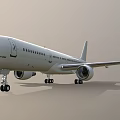 Modern White Airliner Exterior Design With Twin Engines And Landing Gear