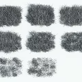 Diverse Green and Brown Grass Patches Showing Different Growth Stages and Textures