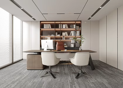 Modern General Manager Office Boss Office Bookcase 3d model