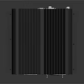 Headphone Speaker Two Stacked Black Units Upper Indicator Lights Ports Lower Heat Vents Larger Size