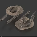 Handmade Woven Straw Hats with Decorative Feathers and Classic Brim Design