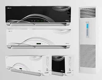 modern air conditioning 3d model