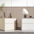 Modern bedside table minimalist bedside table 3d model