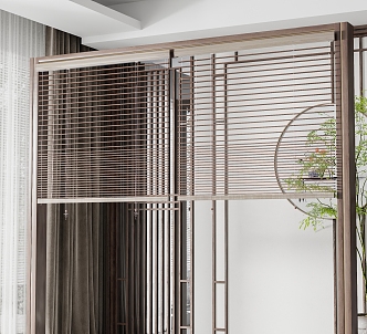 New Chinese-style Venetian Blinds 3d model