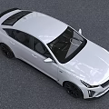 White Cadillac Luxury Sedan With Modern Exterior Design And Stylish Features