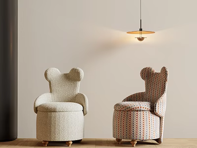 Modern Children's Chair Cartoon Sofa Children's Single Chair Children's Desk Chair Single Chair Rabbit Single Sofa 3d model