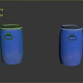 Plastic bucket big trash can bucket pot container 3d model