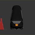 Black Racing Car With Number 10 Red Barrier Shell Pirelli Logos And Gray Mat