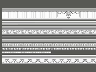 European-style gypsum line decorative line 3d model