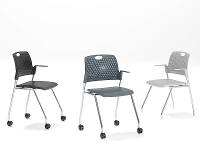 Modern Office Chair With Mesh Back Armrests Swivel Casters And Metal Frame In Different Colors 3d model