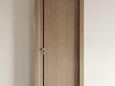 Bedroom door, interior door, single door, swing door 3d model