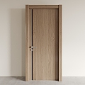 Bedroom door, interior door, single door, swing door 3d model