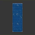 Blue Metal Shipping Container Model With Rectangular Design And Storage Features