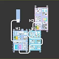 Detailed 3D Model Layout of Complex System with Colored Modules and Pipelines