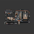 Modern howitzer gun Sci-fi howitzer missile launcher Grenade launcher 3d model