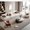 Modern Sofa Coffee Table Combination Sofa Coffee Table 3d model