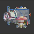 Precision Mechanical Equipment With Silver Housing Gold Components And Gear Mechanism